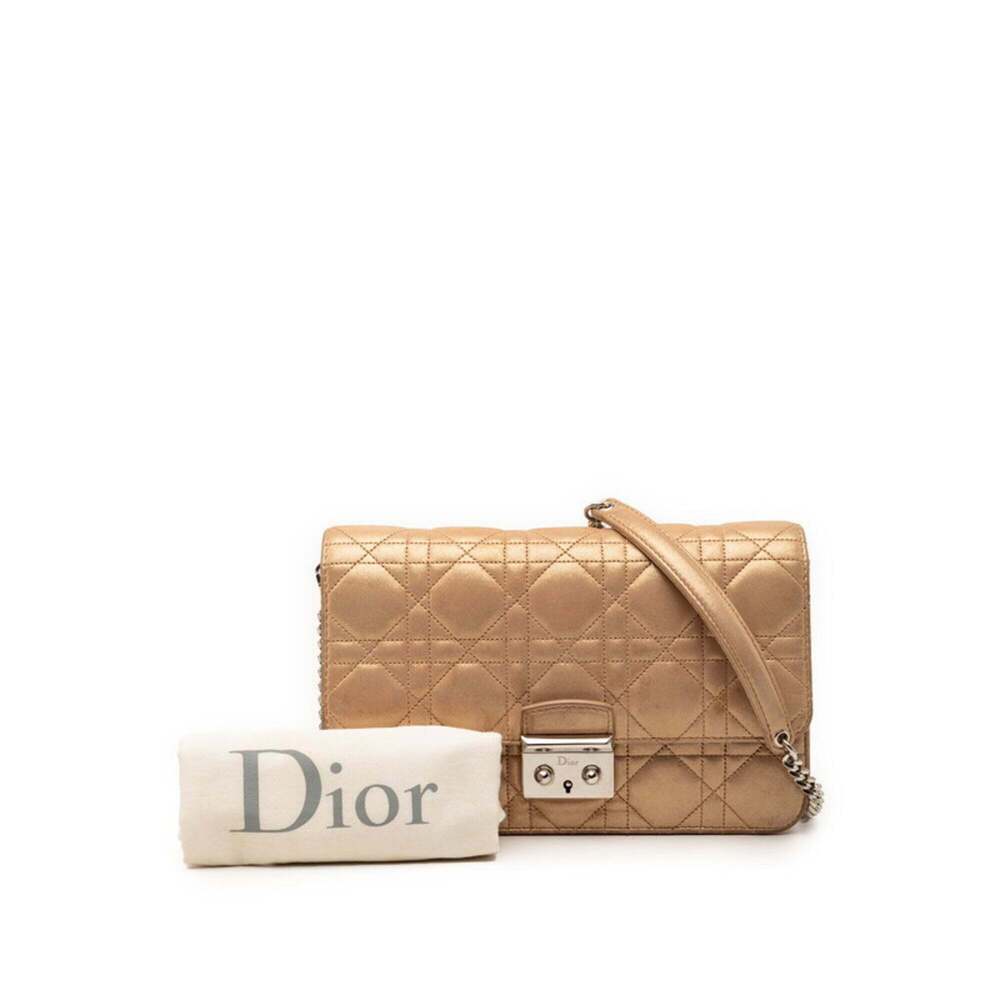 CHRISTIAN DIOR Gold Leather Shoulder Bag - Picture 7 of 7
